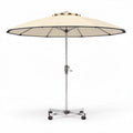 Zonn parasol met draaimechanisme van aluminium 300 x 300 x 250cm crema kleur