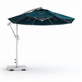 Parasol met aluminium frame en polyester doek 200 x 200 x 250 cm groen