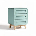 Klein opbergmeubel met drie lades in mintgroen 40 x 40 x 50cm