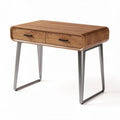 Bureau van hout met metalen poten en lade 100 x 60 x 75cm